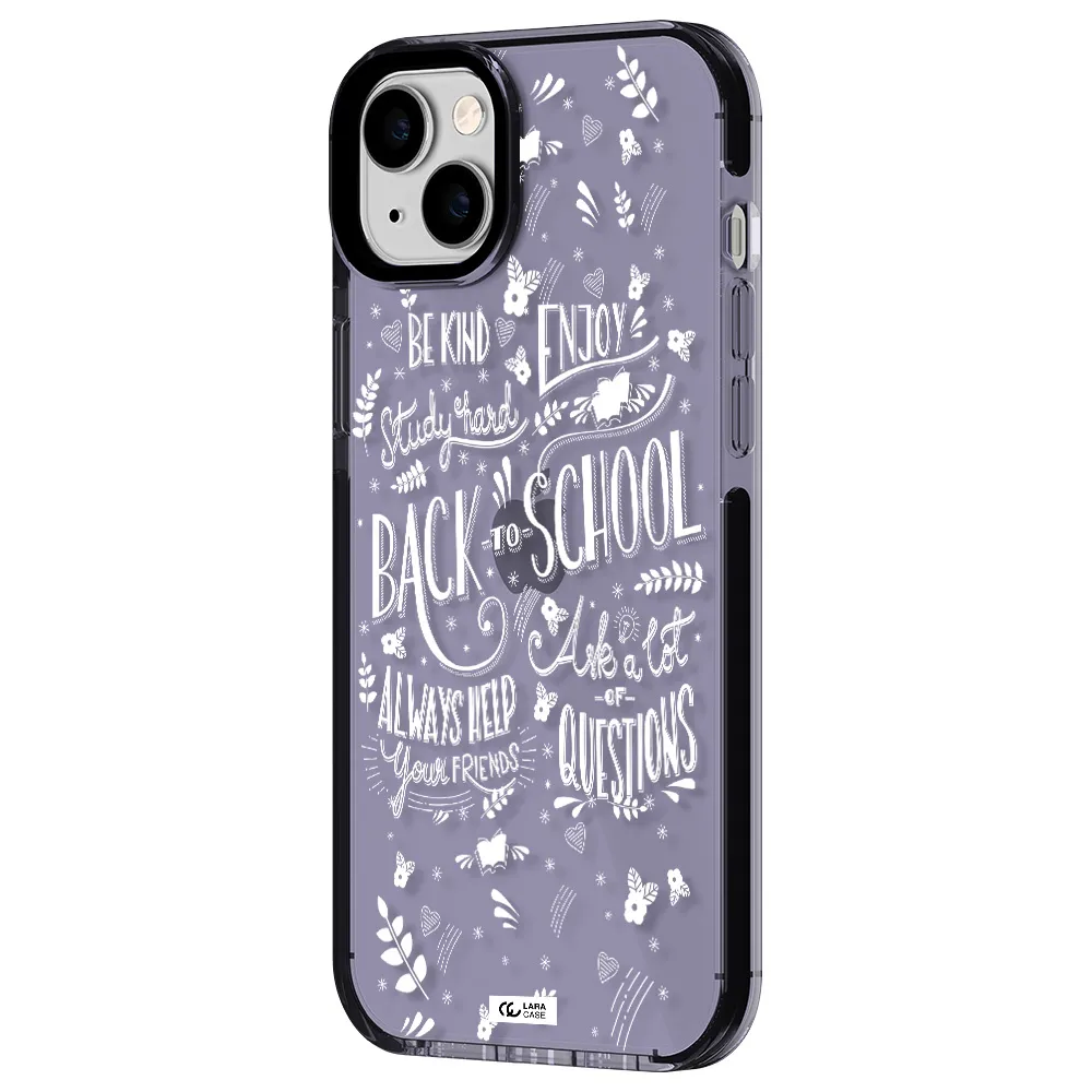 Back To School Apple iPhone 14 plus impact Lilac Case