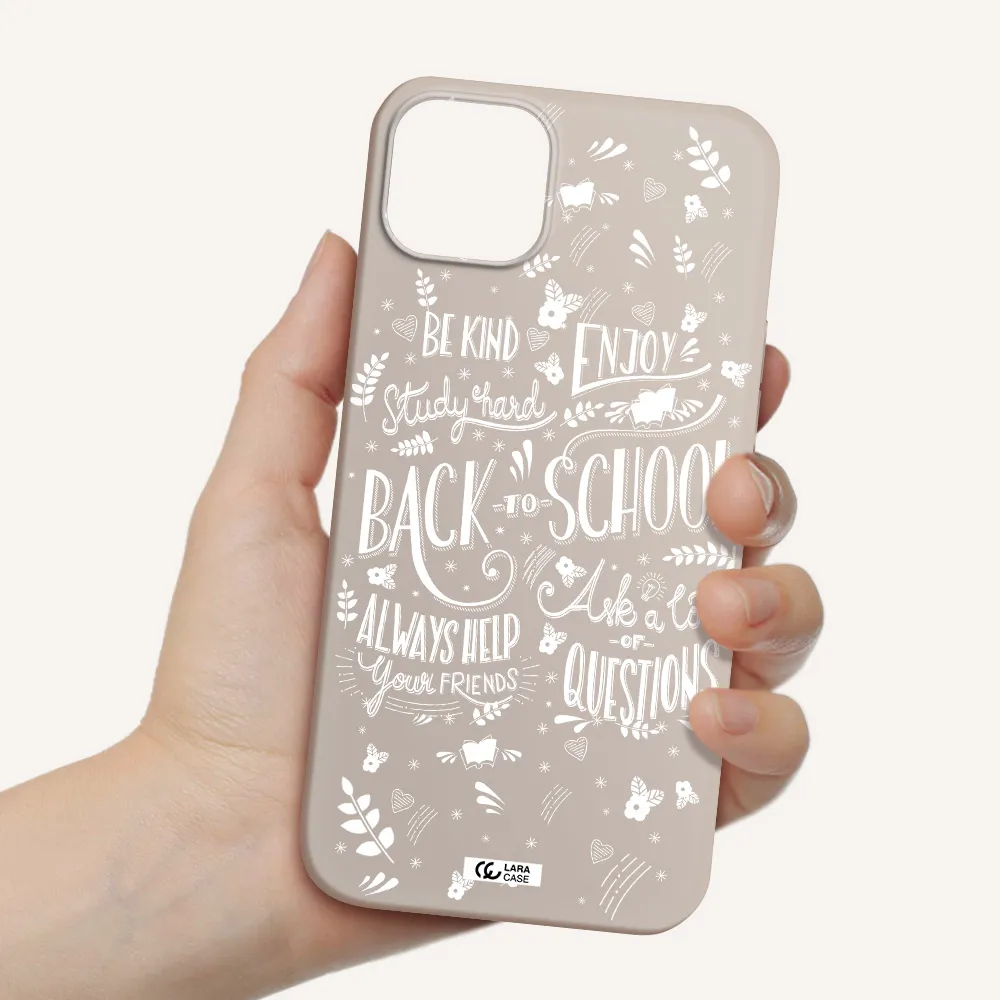 Back To School Apple iPhone 14 plus Silicone Stone Case