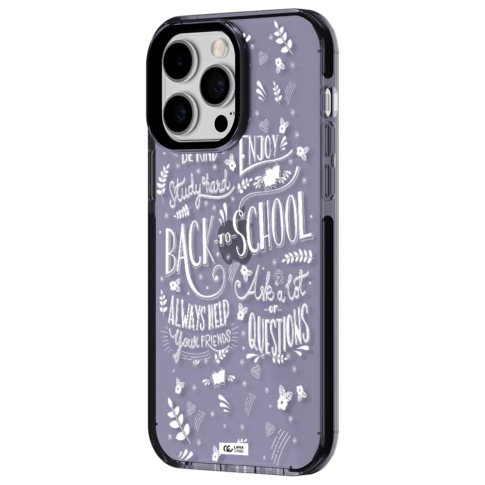 Back To School Apple iPhone 14 pro max impact Lilac Case
