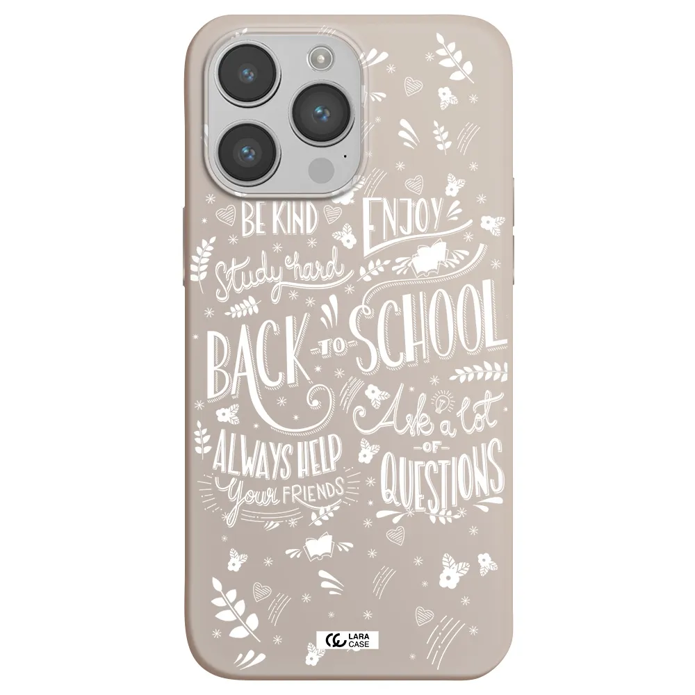 Back To School Apple iPhone 14 pro Silicone Stone Case