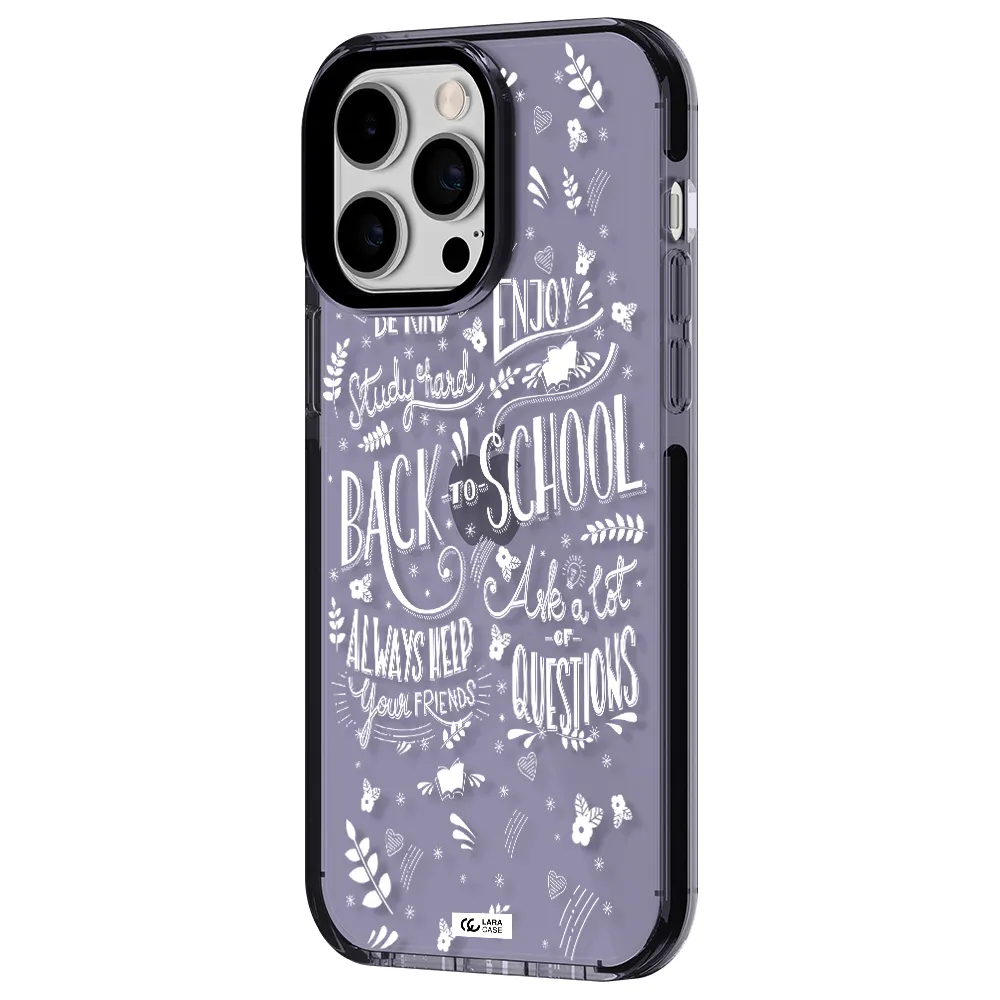 Back To School Apple iPhone 15 Pro impact Lilac Case