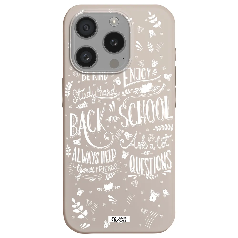 Back To School Apple Iphone 15 Pro Silicone Stone Case