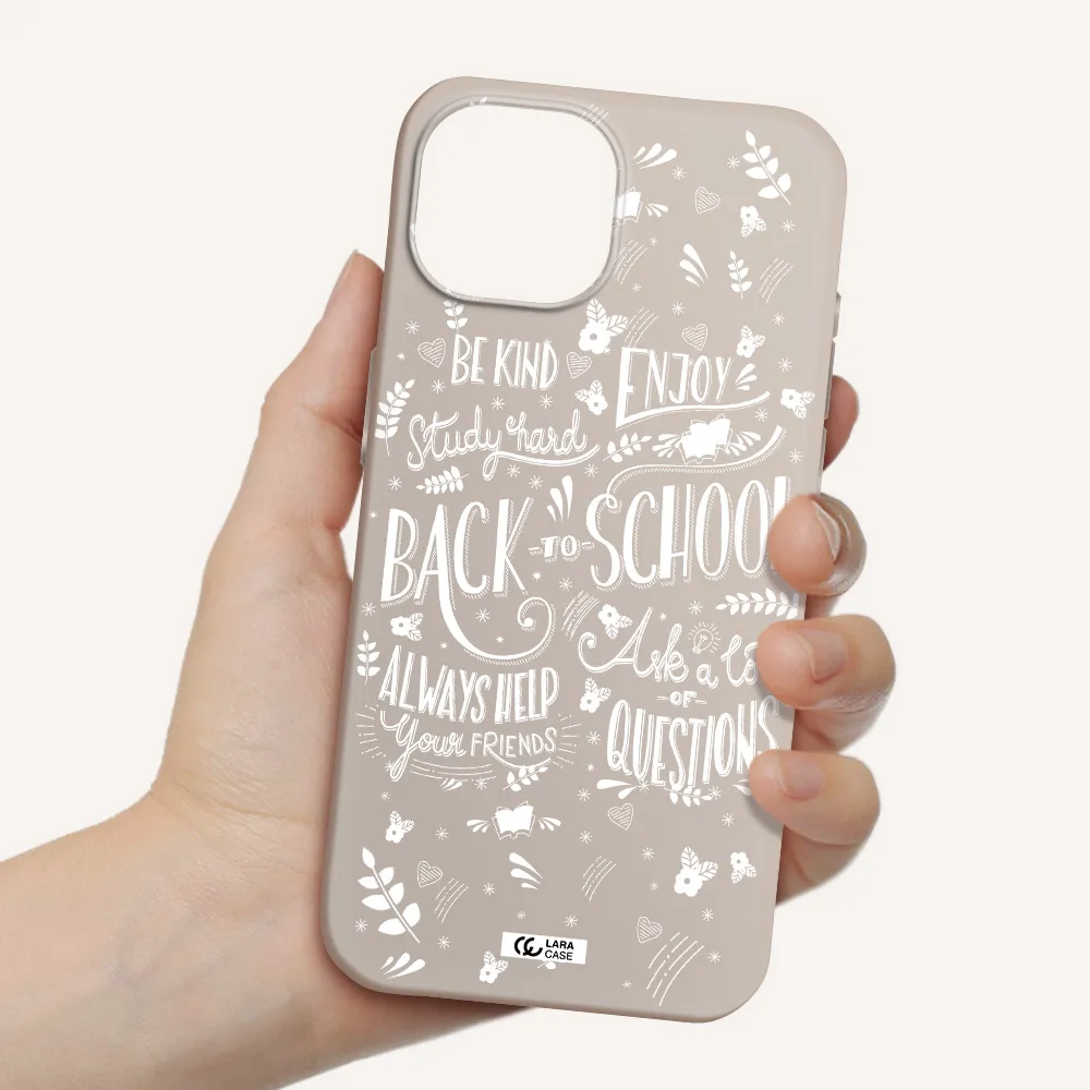 Back To School Apple iPhone 15 Silicone Stone Case