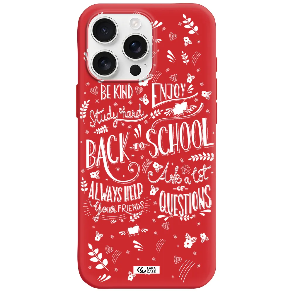 Back To School Apple Iphone 16 Pro Max Silicone Stone Case