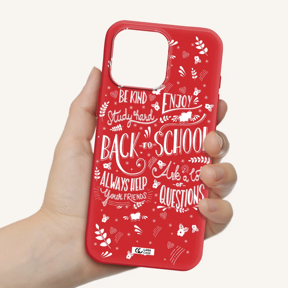 Back To School Apple Iphone 16 Pro Max Silicone Stone Case