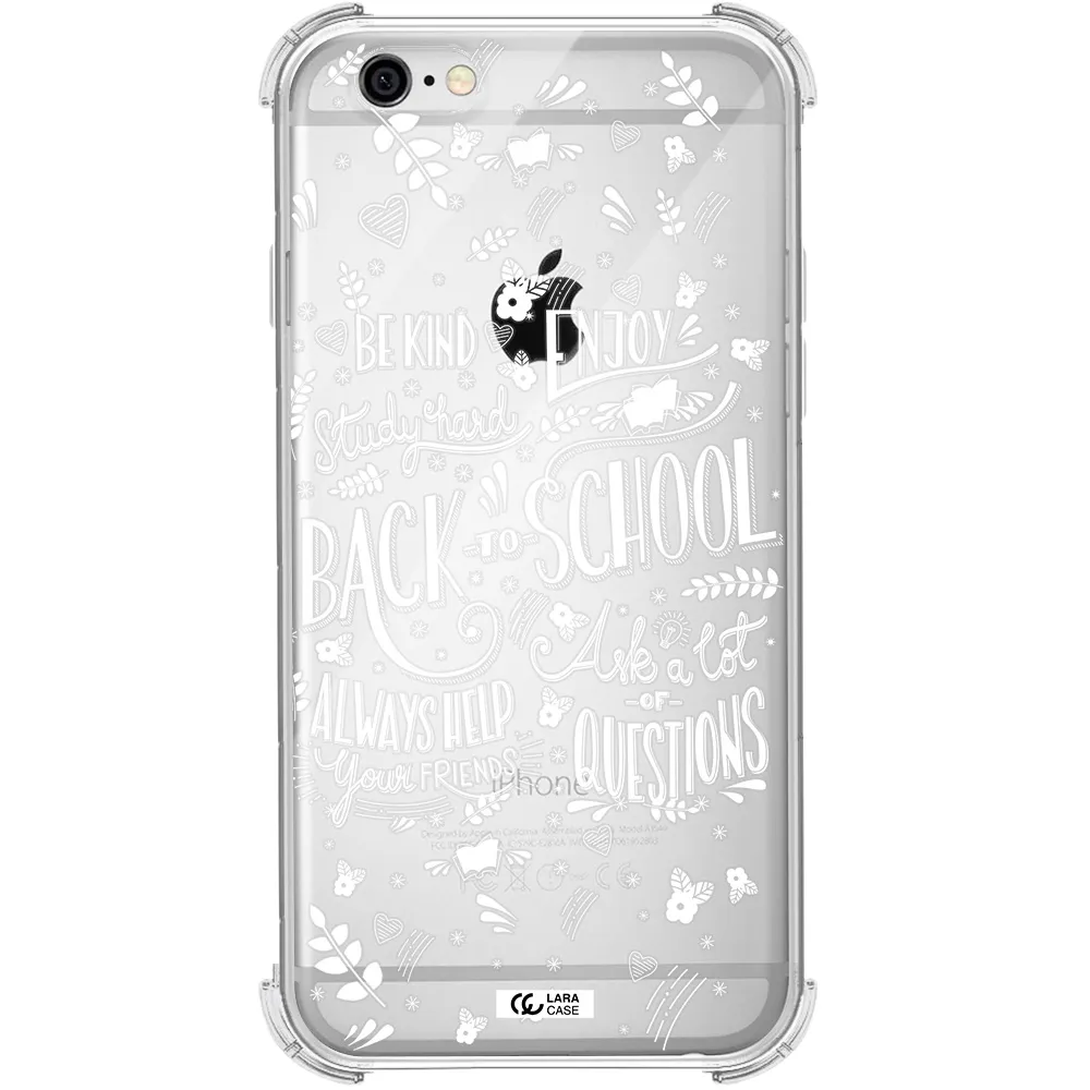 Back To School Apple iPhone 6 Clear PC Case