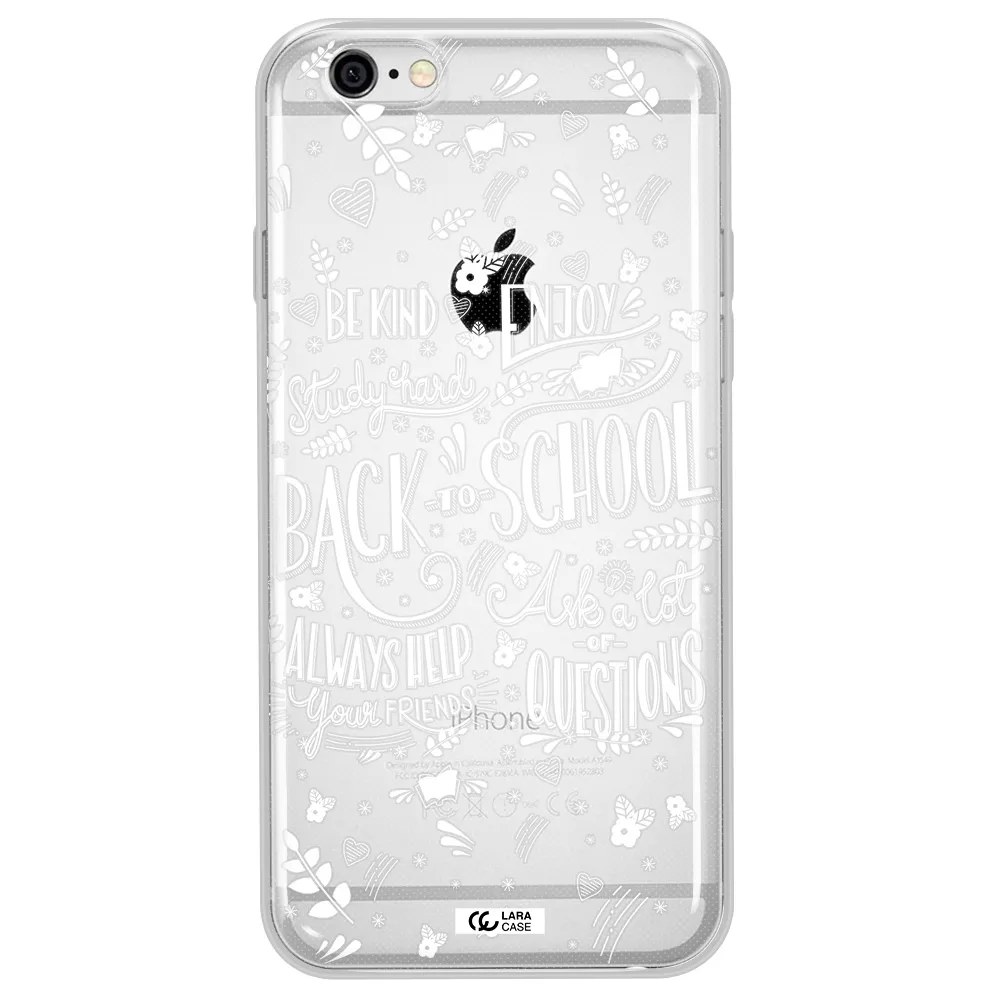 Back To School Apple iPhone 6 Clear TPU Case