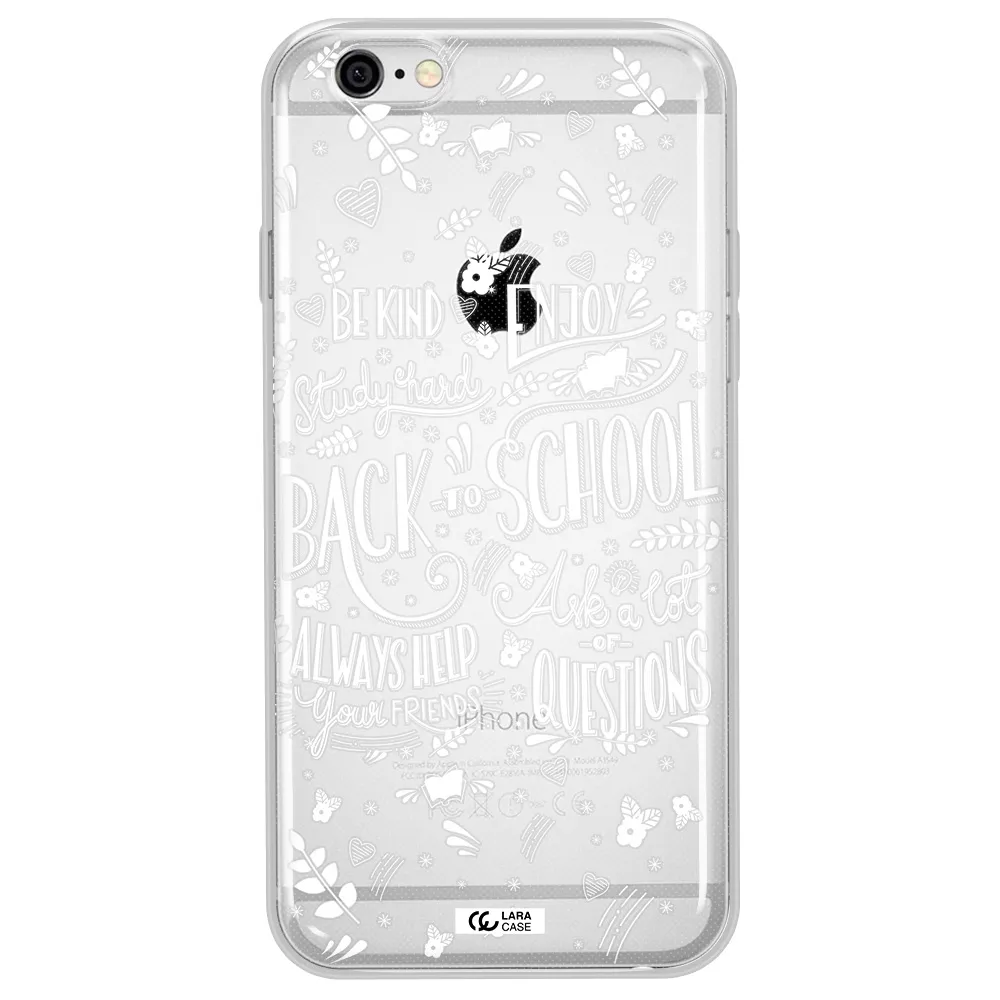 Back To School Apple iPhone 6 plus Clear TPU Case
