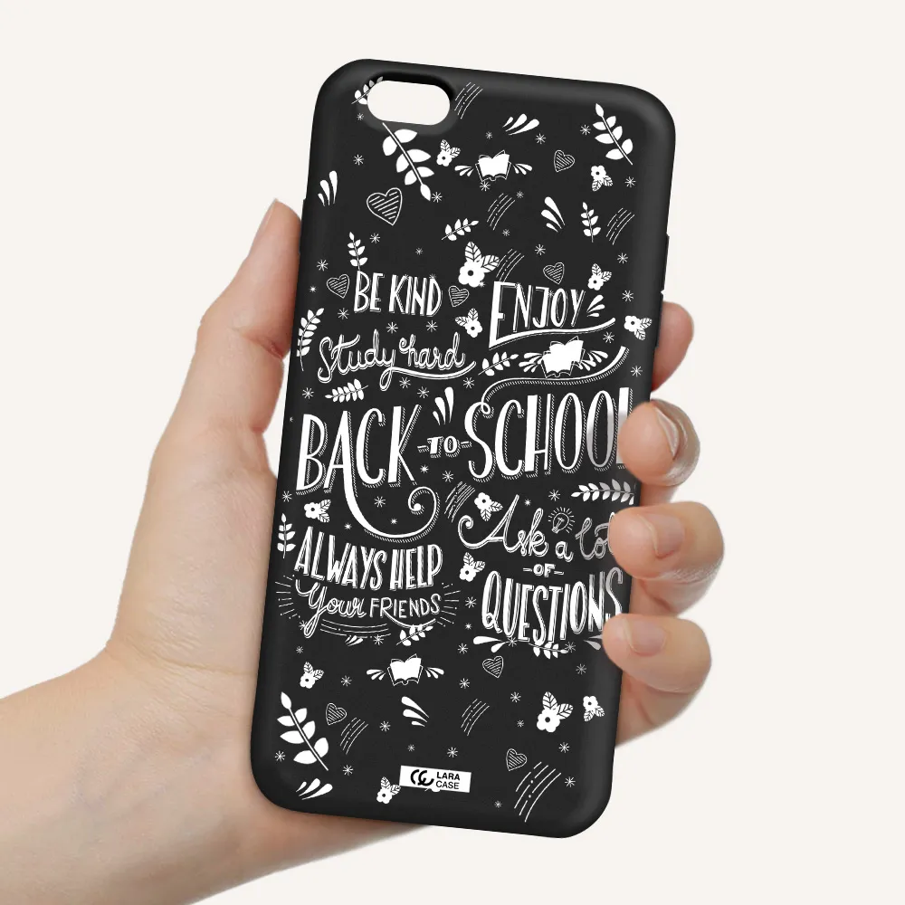 Back To School Apple iPhone 6 s plus Silicone black Case