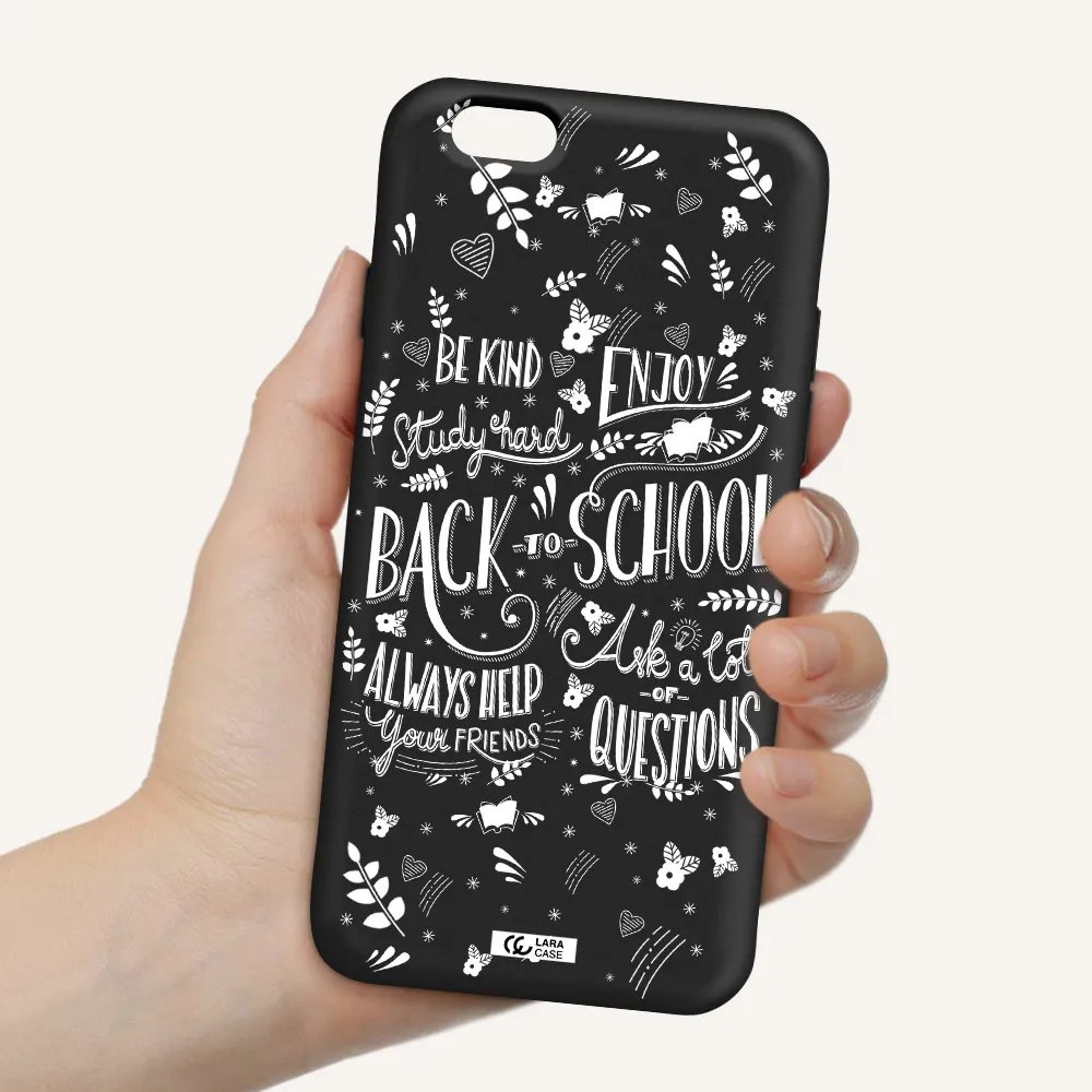 Back To School Apple iPhone 6 Silicone black Case