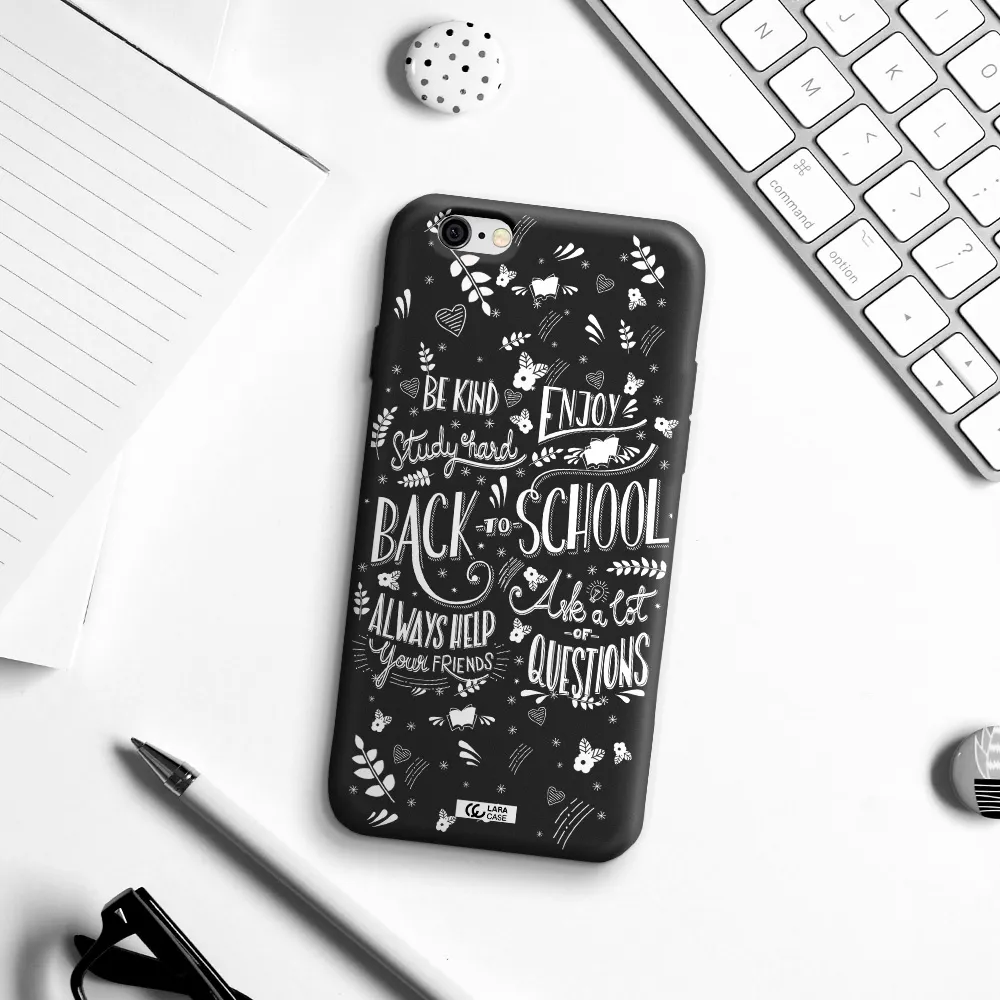 Back To School Apple iPhone 6 Silicone black Case