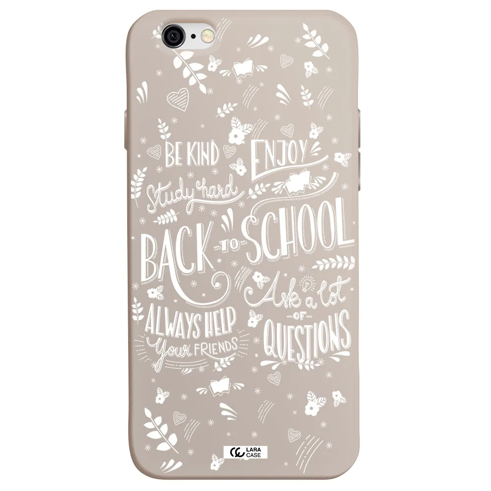 Back To School Apple iPhone 6 Silicone Stone Case