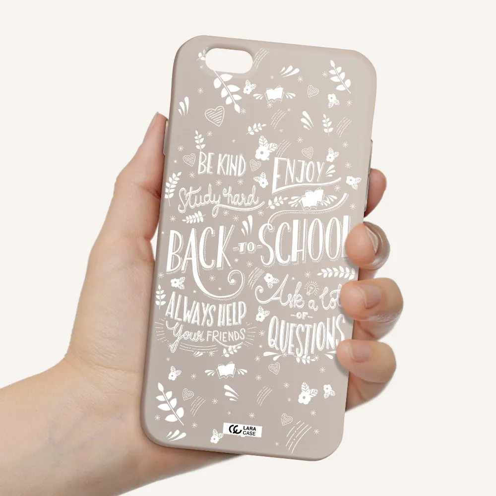 Back To School Apple iPhone 6 Silicone Stone Case