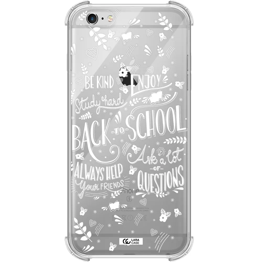 Back To School Apple iPhone 6S Clear PC Case