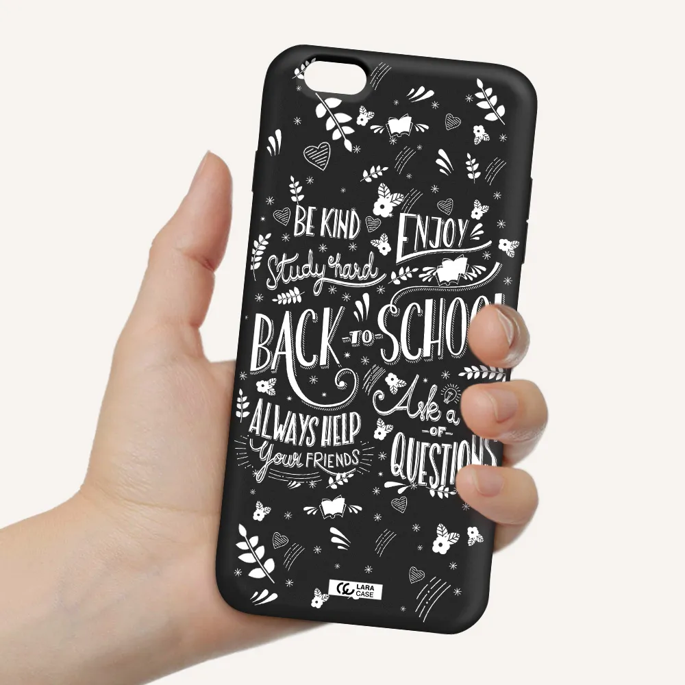 Back To School Apple iPhone 6S Silicone black Case
