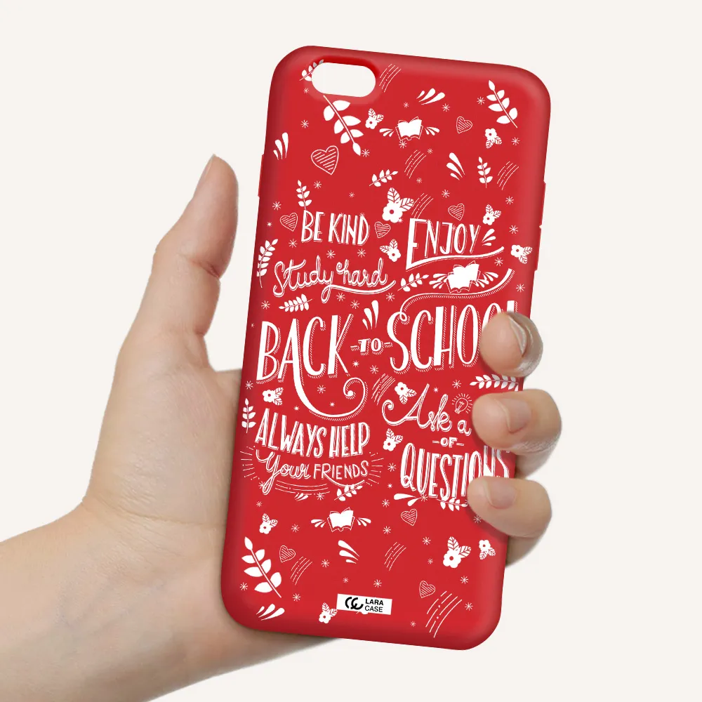 Back To School Apple iPhone 6S Silicone Imperial Red Case