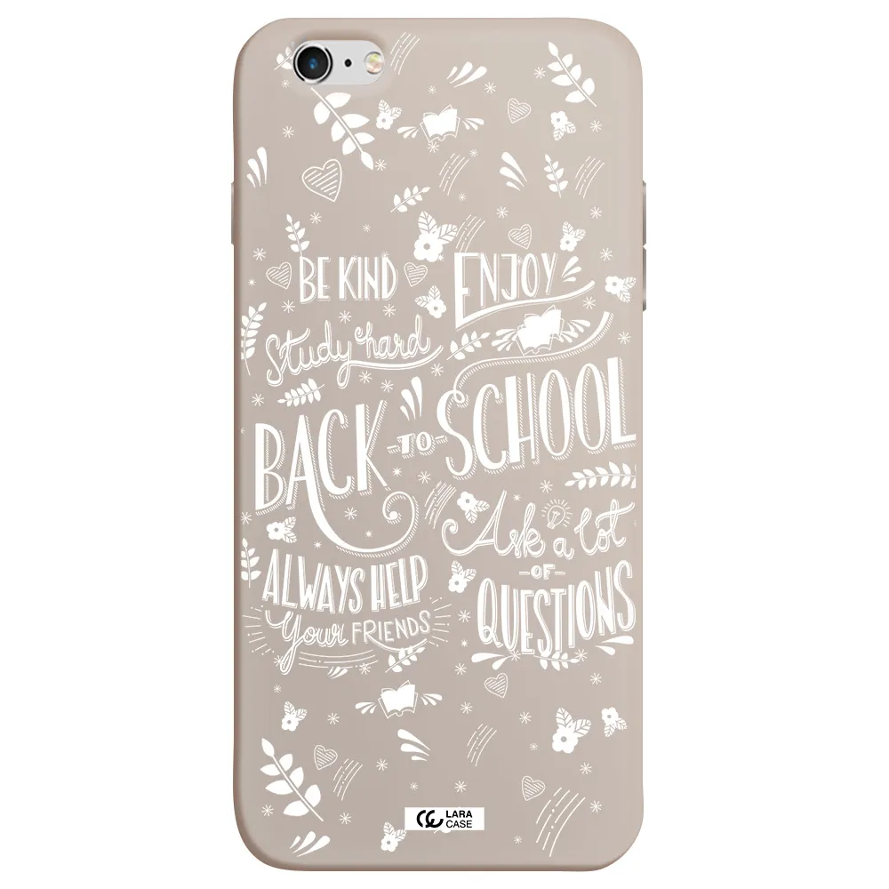 Back To School Apple iPhone 6S Silicone Stone Case