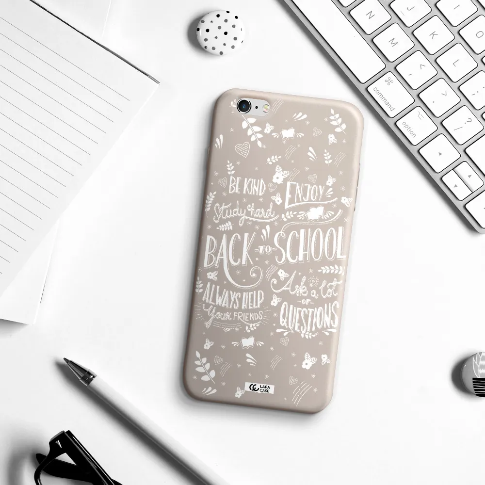 Back To School Apple iPhone 6S Silicone Stone Case