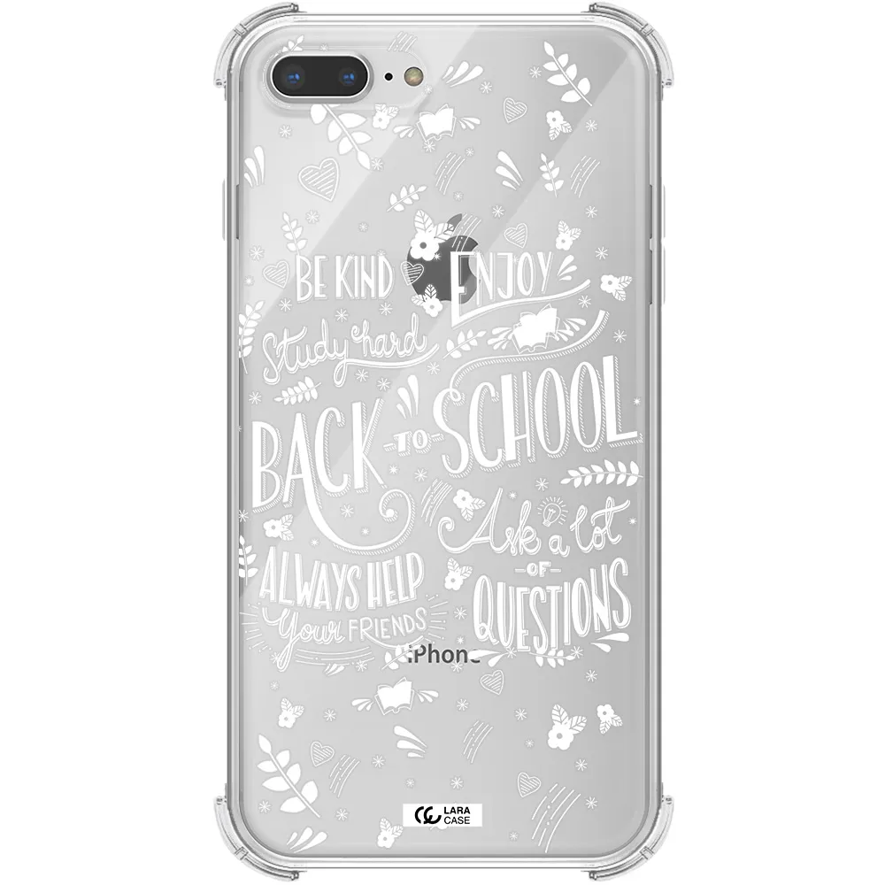 Back To School Apple iPhone 7 plus Clear PC Case