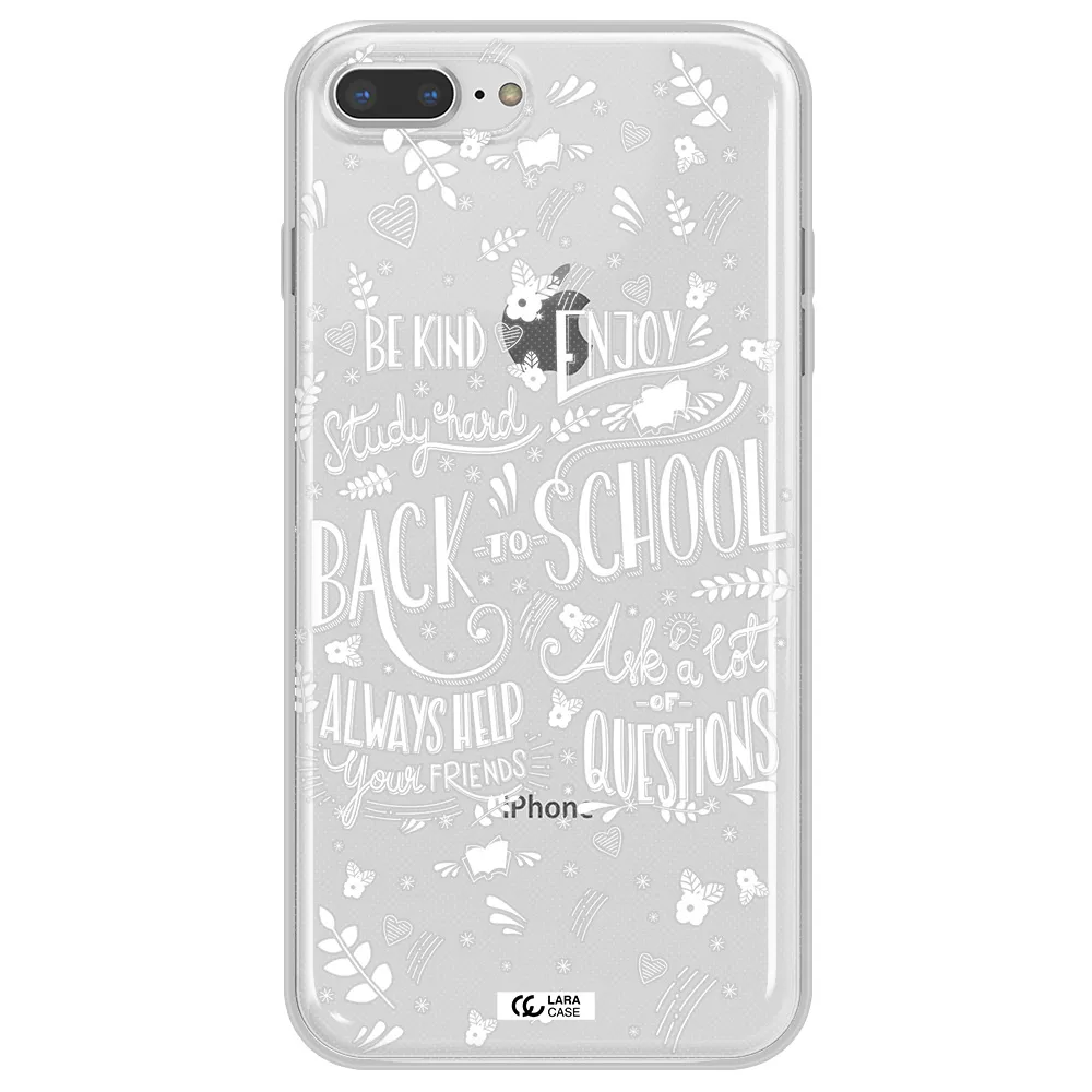 Back To School Apple iPhone 7 plus Clear TPU Case