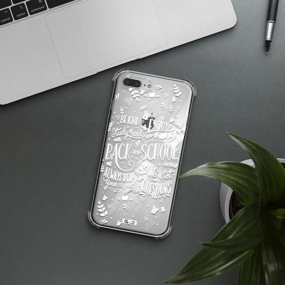 Back To School Apple iPhone 8 plus Clear PC Case