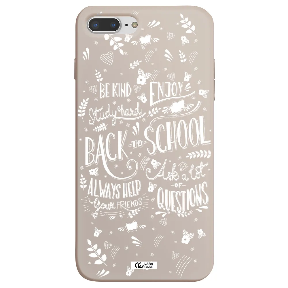 Back To School Apple iPhone 8 plus Silicone Stone Case
