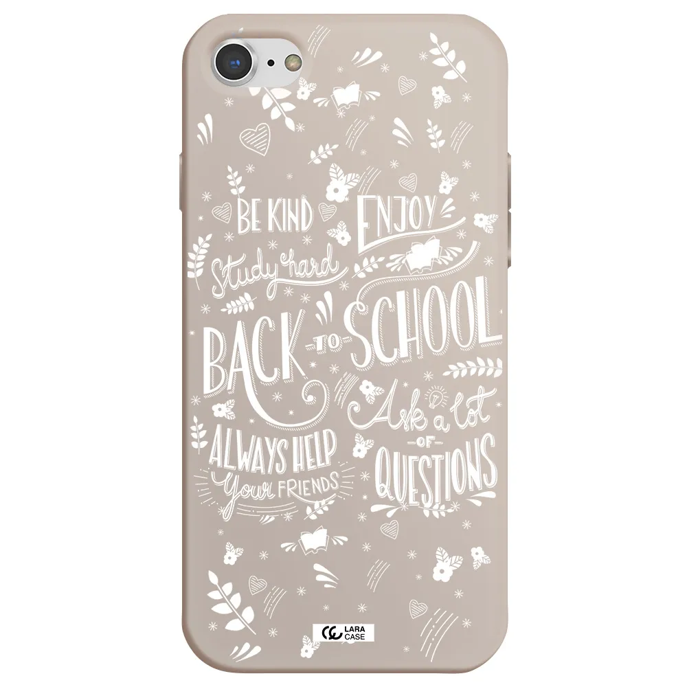 Back To School Apple iPhone 8 Silicone Stone Case