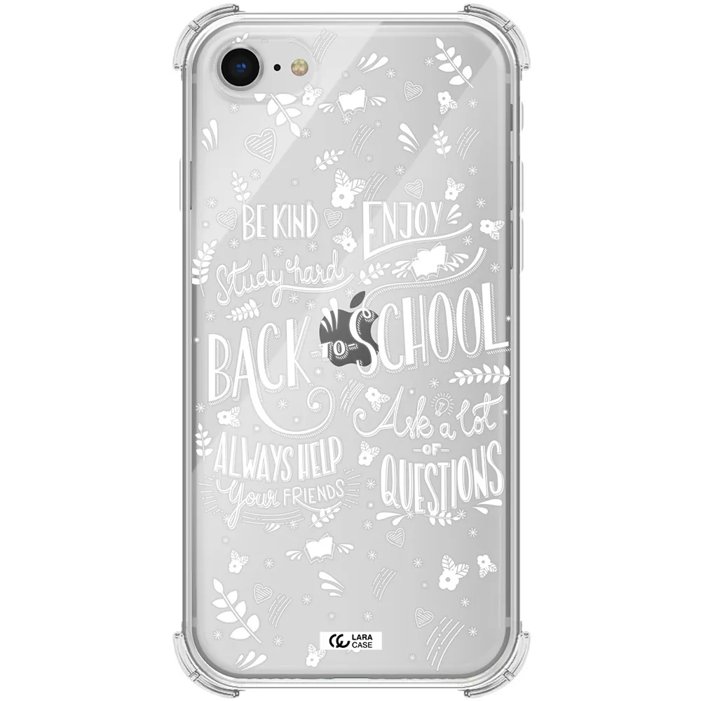 Back To School Apple iPhone se 2020 Clear PC Case