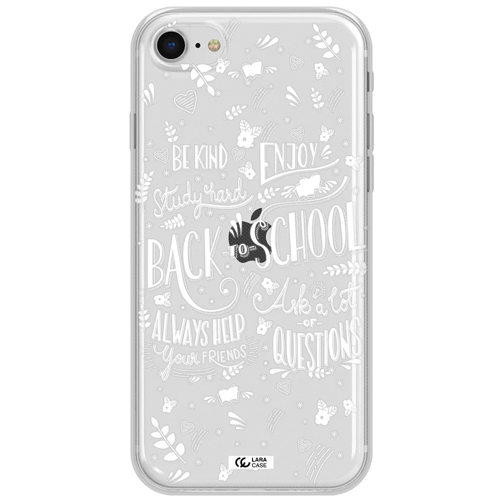 Back To School Apple Iphone Se 2020 Clear Tpu Case