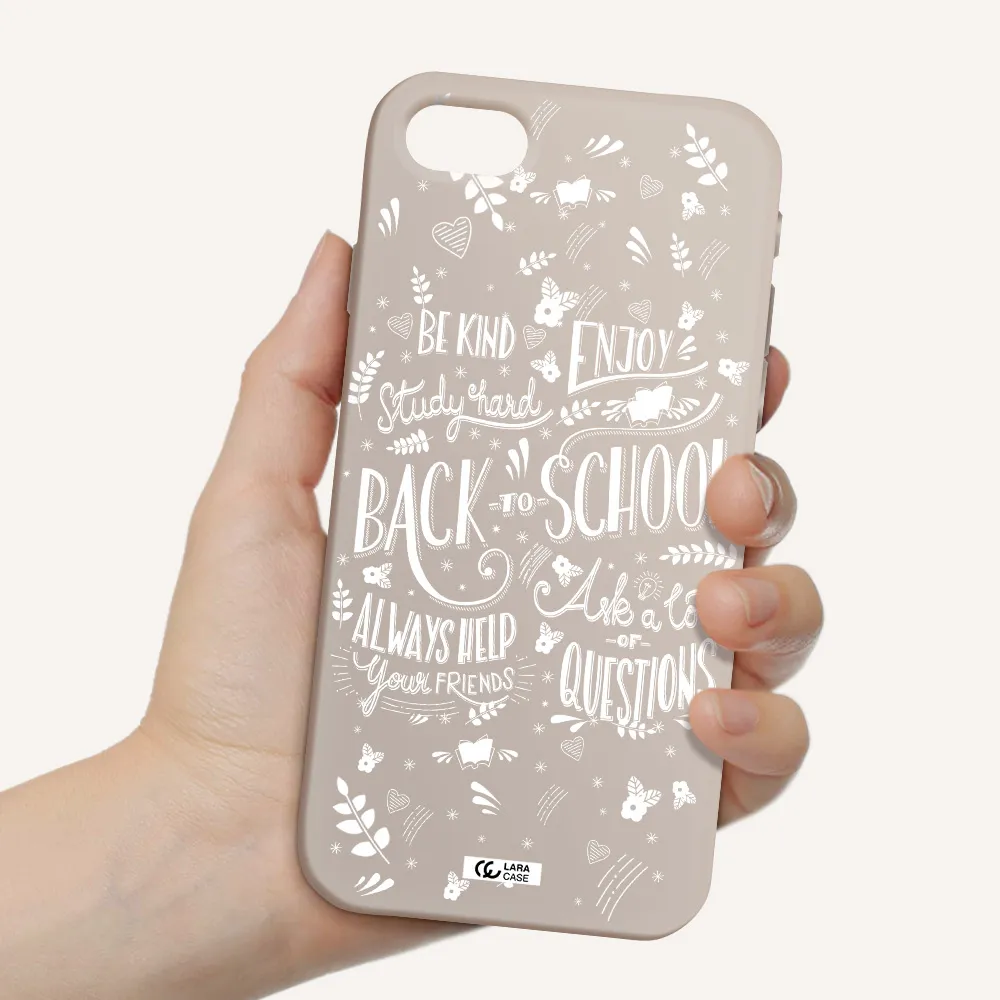 Back To School Apple iPhone se 2020 Silicone Stone Case