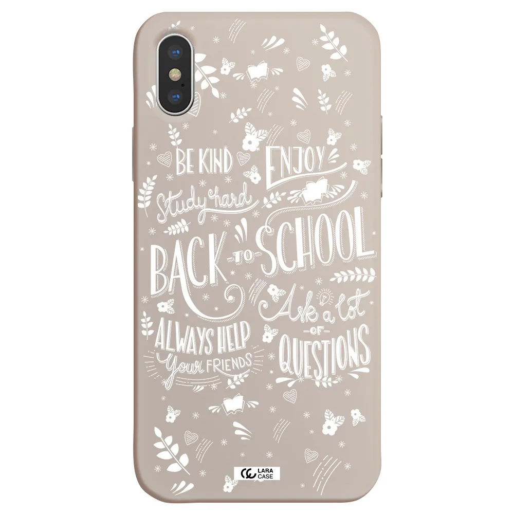 Back To School Apple iPhone XS Silicone Stone Case