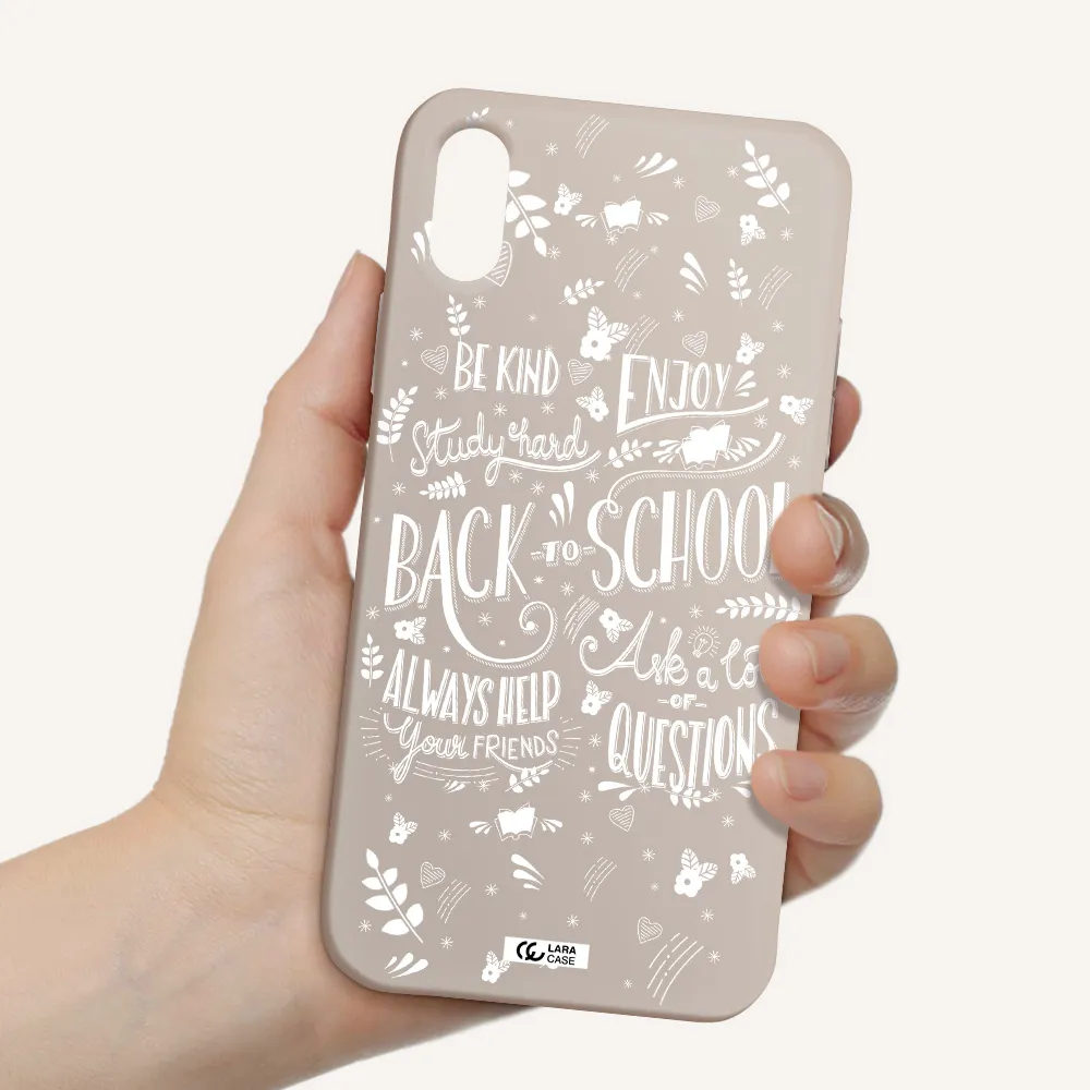 Back To School Apple iPhone XS Silicone Stone Case