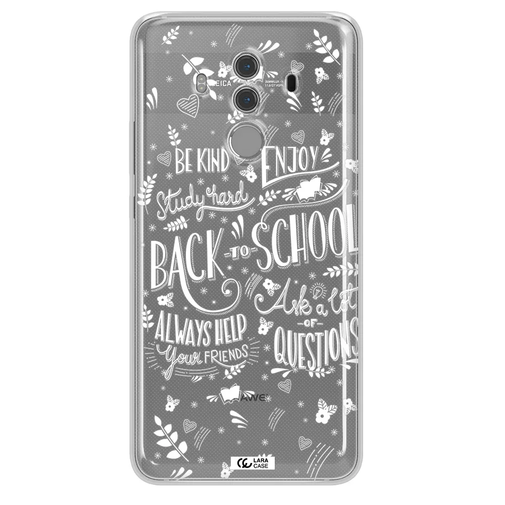 Back To School Huawei Mate 10 Pro Clear TPU Case