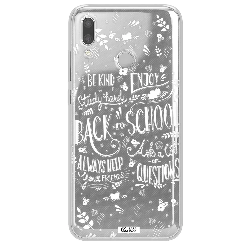 Back To School Huawei P Smart 2019 Clear TPU Case
