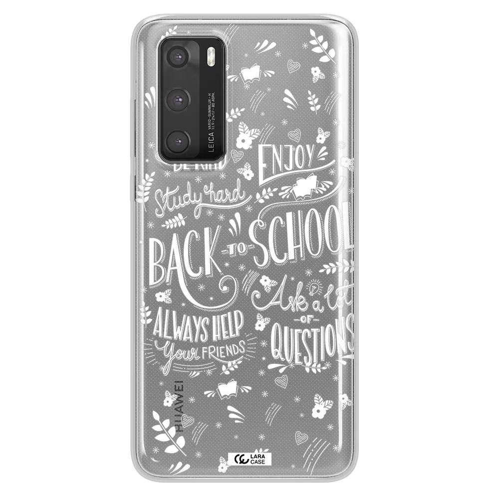 Back To School Huawei P40 Clear TPU Case
