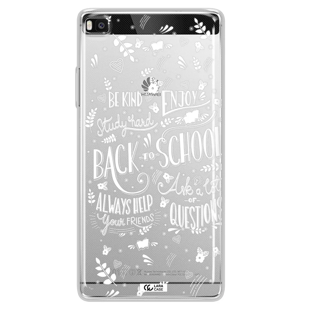 Back To School Huawei P8 Clear TPU Case