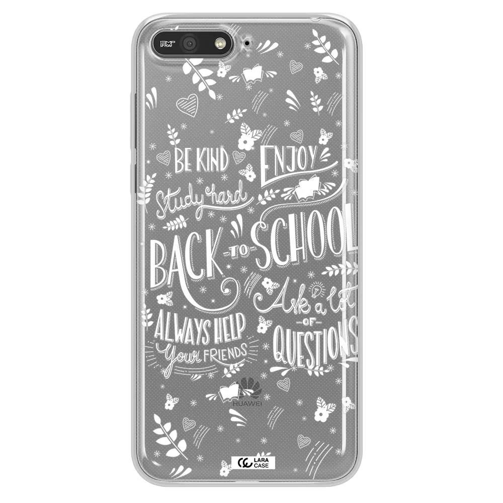 Back To School Huawei Y6 2018 Clear TPU Case