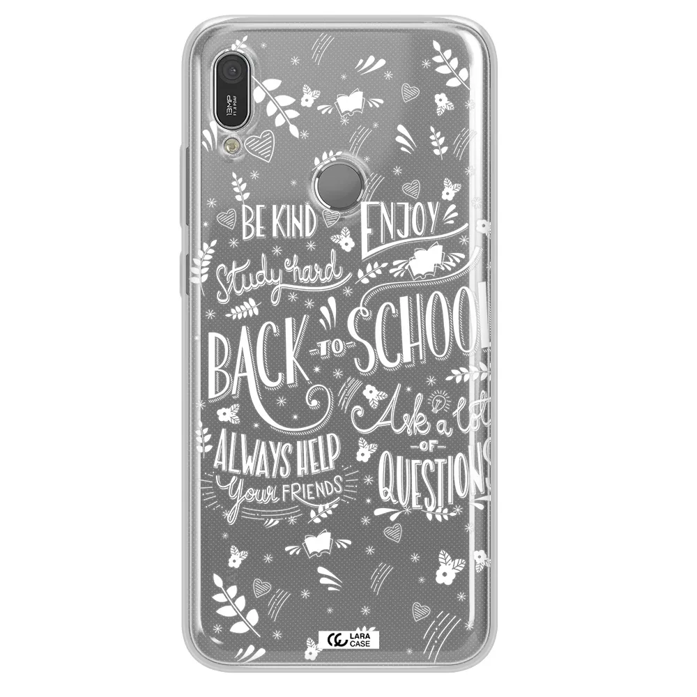 Back To School Huawei Y6 2019 Clear TPU Case