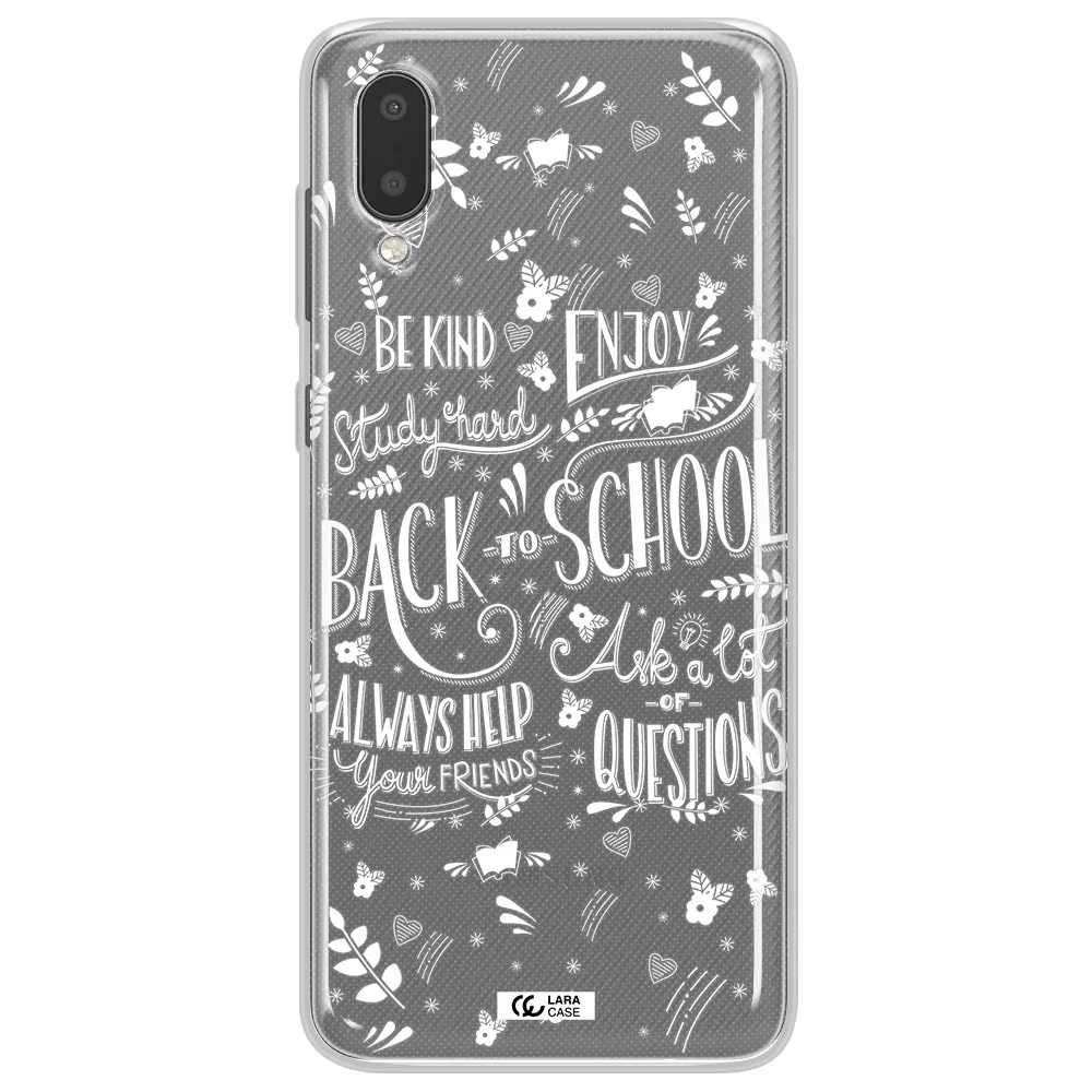 Back To School Samsung A02 Clear TPU Case