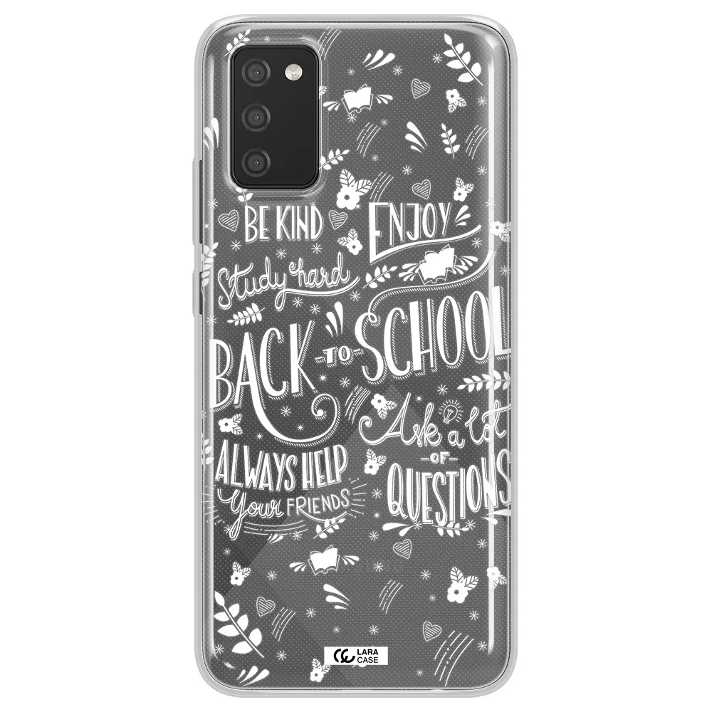 Back To School Samsung A02S Clear TPU Case