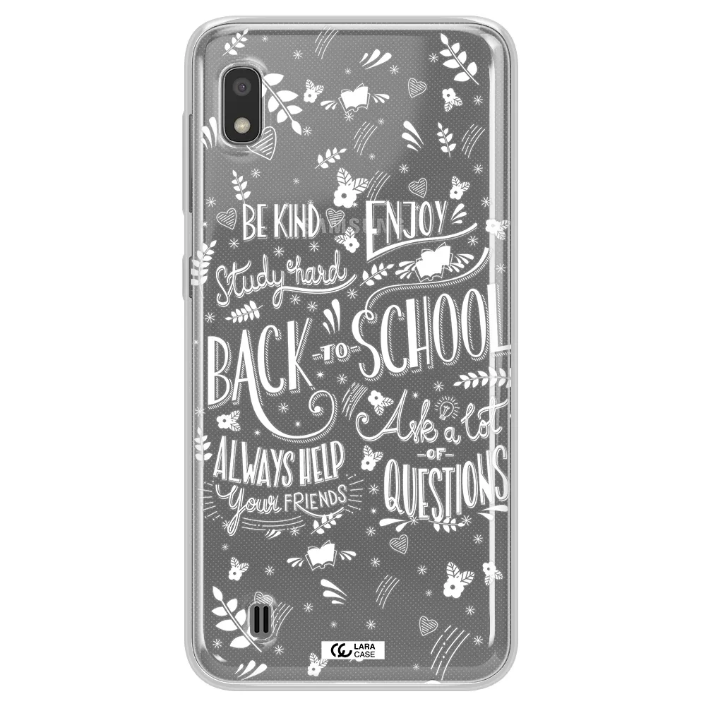 Back To School Samsung A10 Clear TPU Case