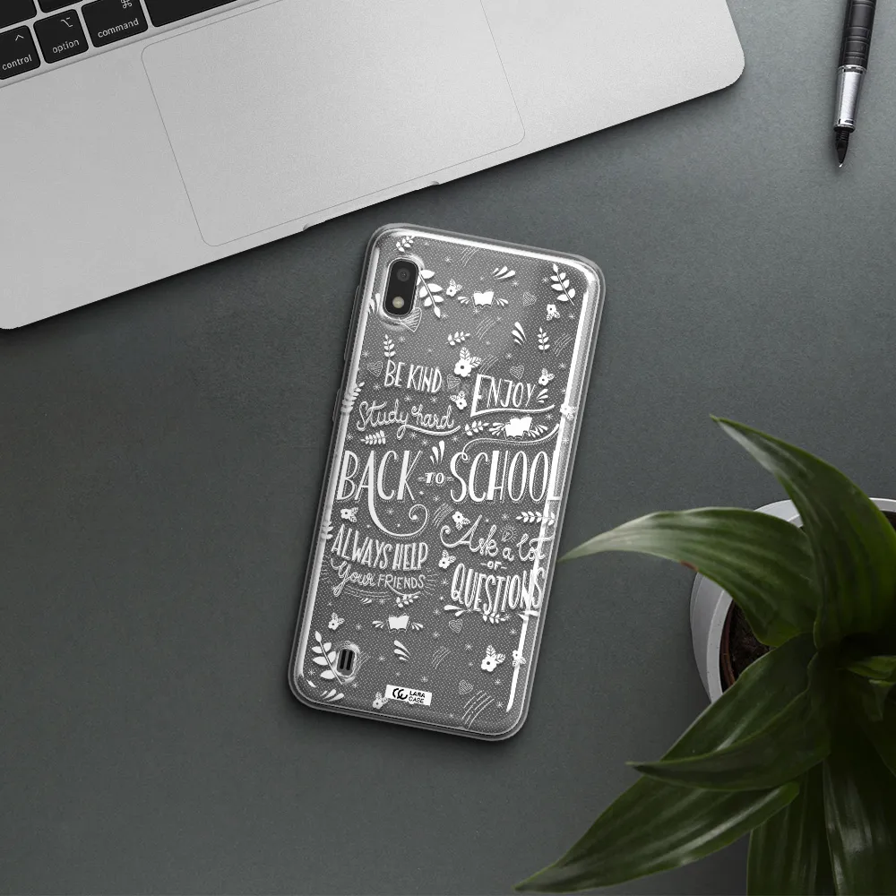 Back To School Samsung A10 Clear TPU Case