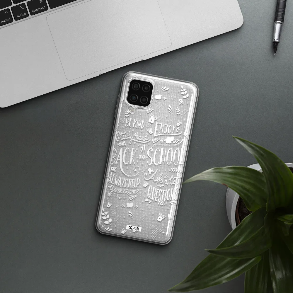 Back To School Samsung A12 4g Clear TPU Case