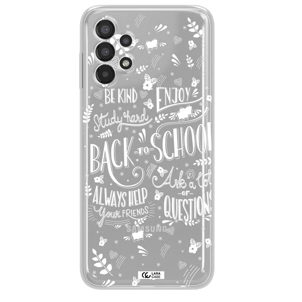 Back To School Samsung A13 Clear TPU Case
