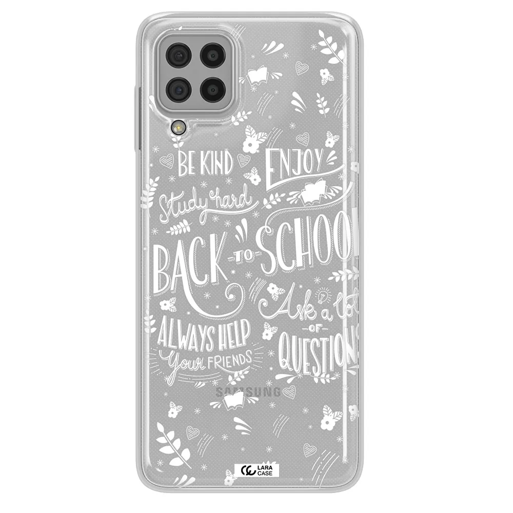 Back To School Samsung A22 4g Clear TPU Case