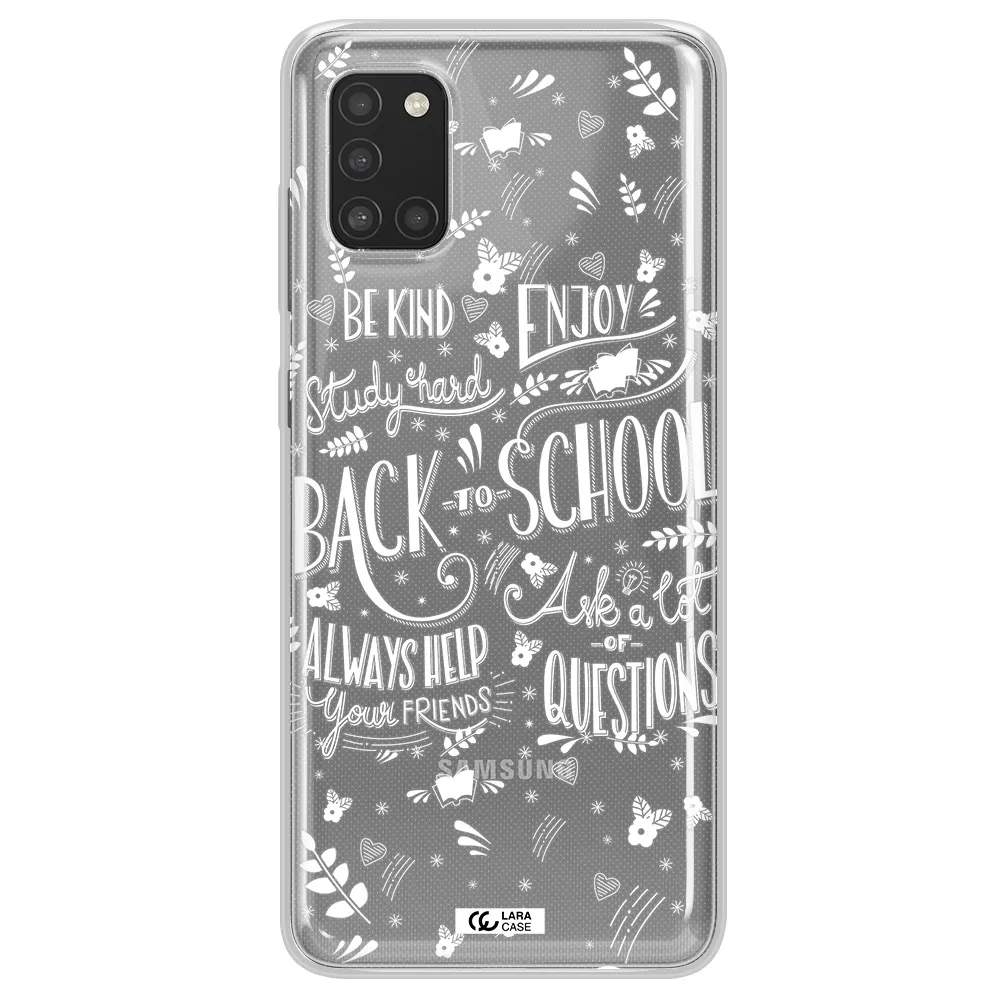 Back To School Samsung A31 Clear TPU Case
