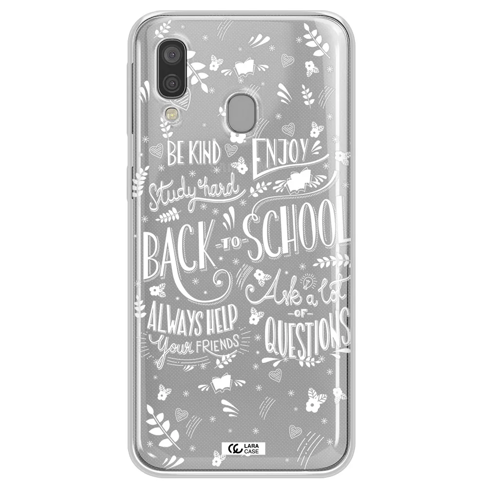 Back To School Samsung A40 Clear TPU Case