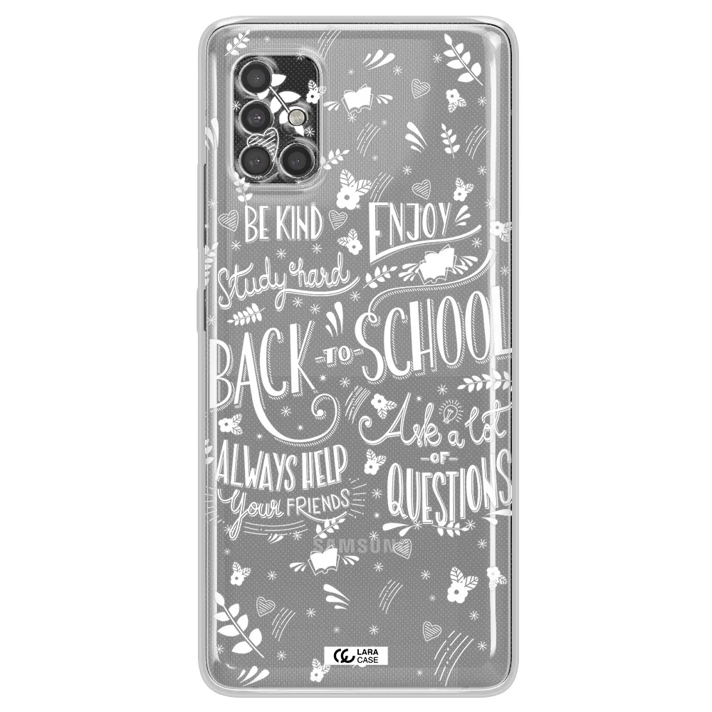 Back To School Samsung A40S Clear Tpu Case