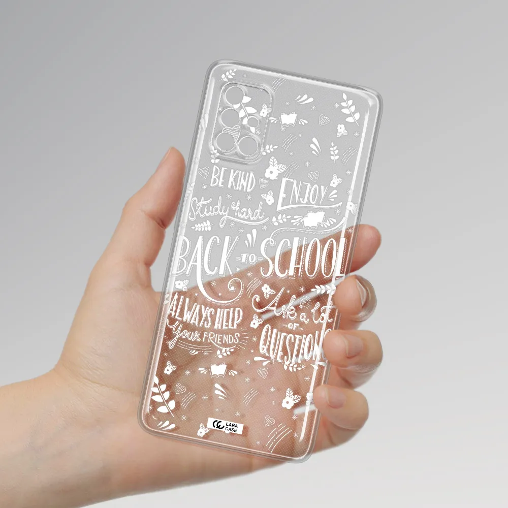 Back To School Samsung A40S Clear Tpu Case