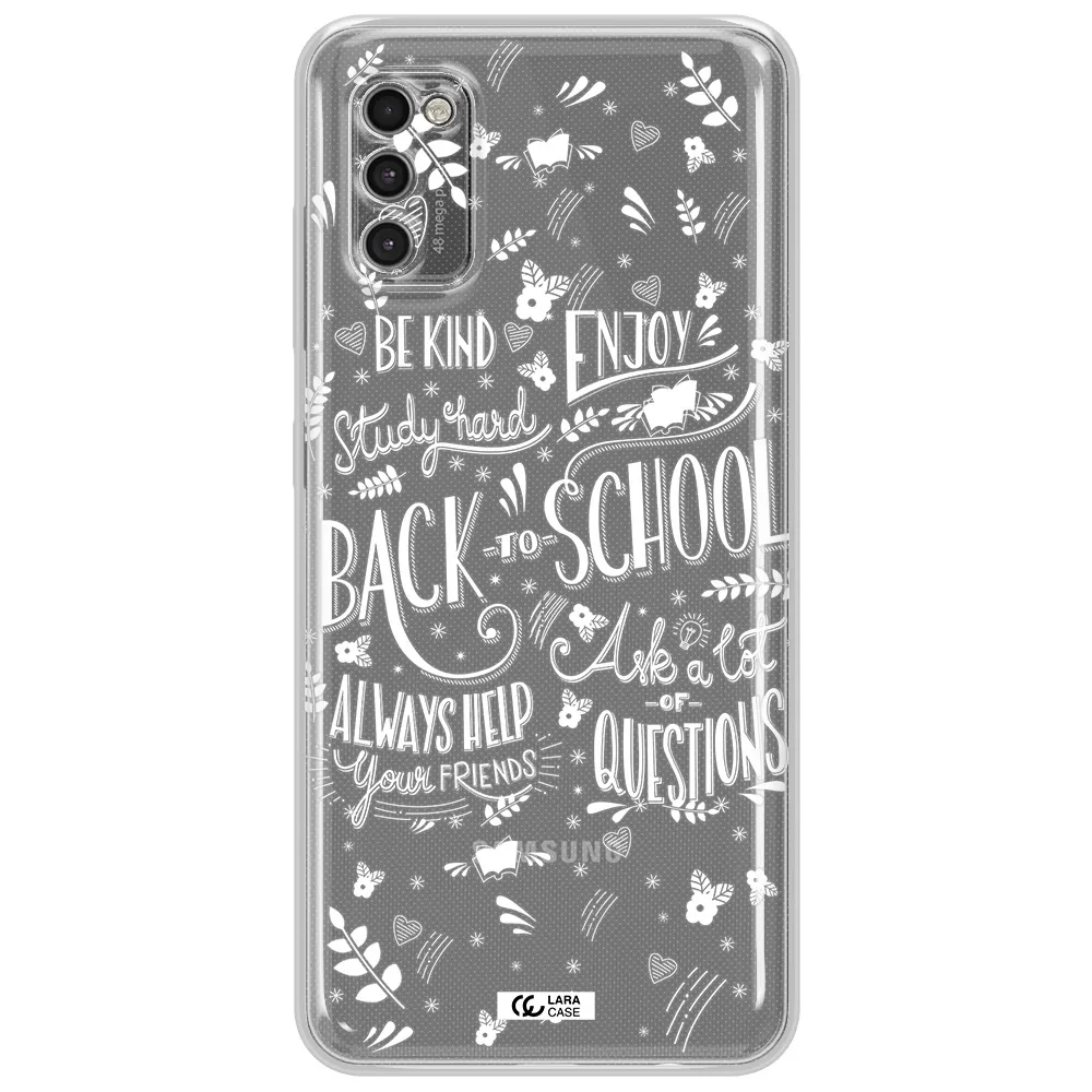 Back To School Samsung A41 Clear Tpu Case